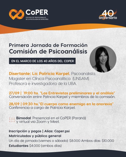 Primera jornada de formación. Comisión psicoanálisis